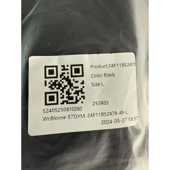 NWT Halara Work Blouse Black Large - Picture 6 of 6